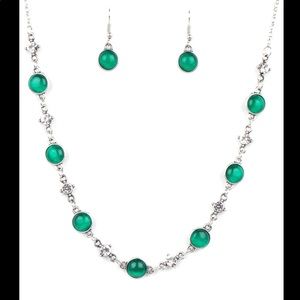 Paparazzi Green Inner Illumination Necklace and Earrings
